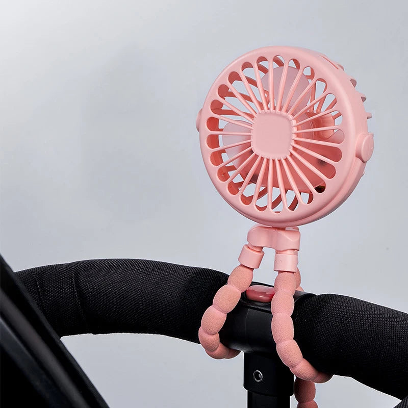 Ventoinha Flexível com Clip para Carrinho e Berço