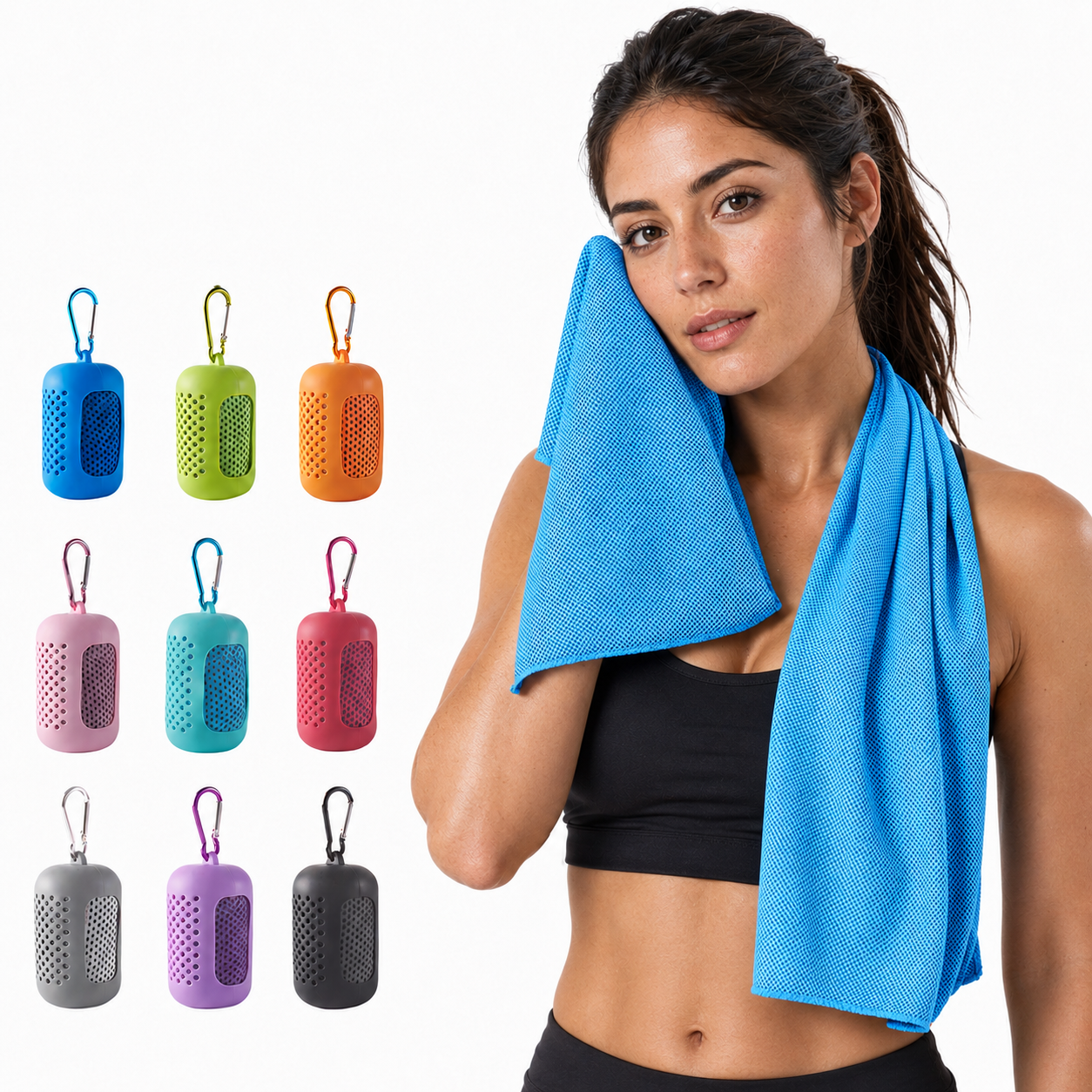 Toalha Refrescante Portátil com Estojo